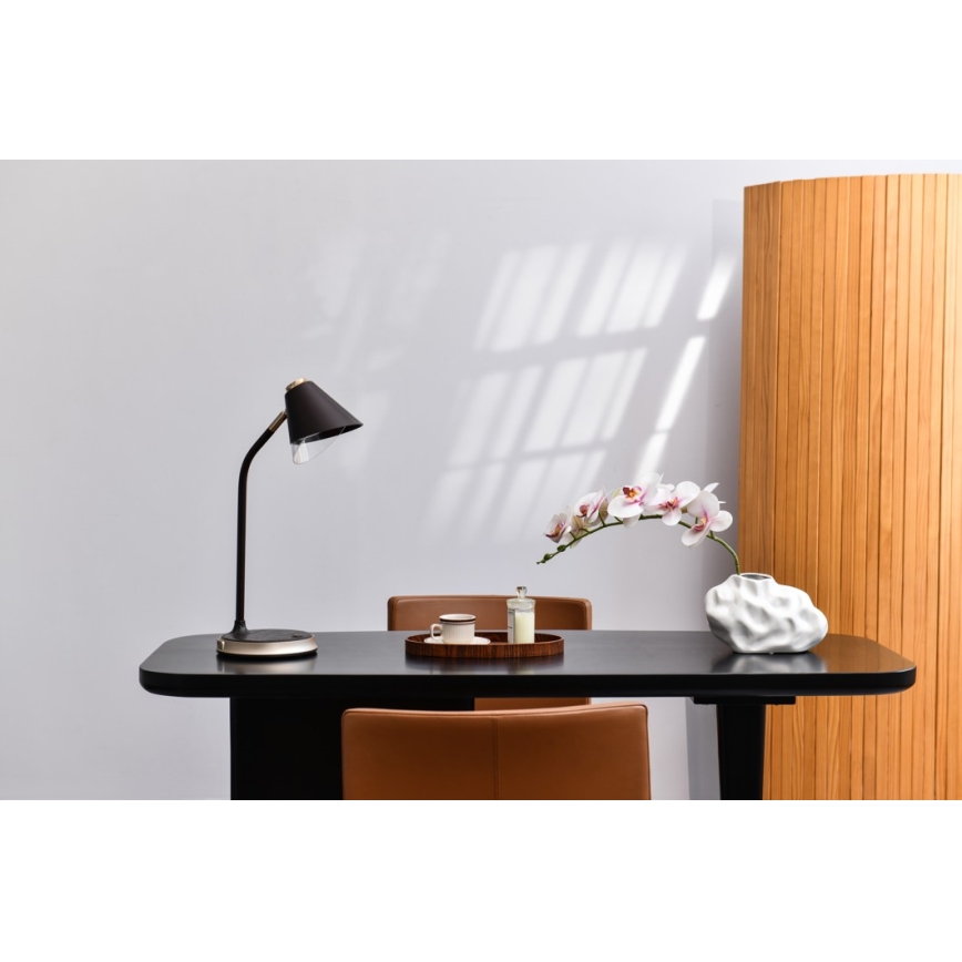 LED Prigušiva stona lampa sa bežičnim punjenjem FINCH LED/9W/12/230V sivo/sjajni krom