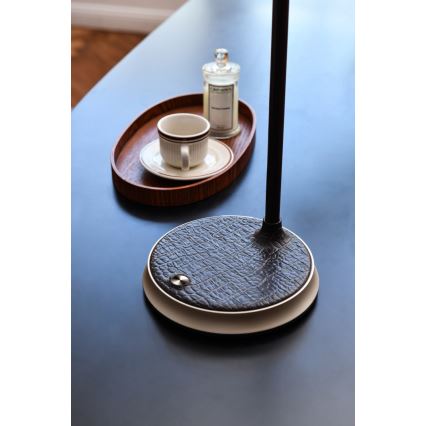 LED Prigušiva stona lampa sa bežičnim punjenjem FINCH LED/9W/12/230V sivo/sjajni krom