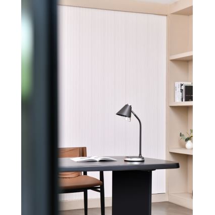 LED Prigušiva stona lampa sa bežičnim punjenjem FINCH LED/9W/12/230V sivo/sjajni krom