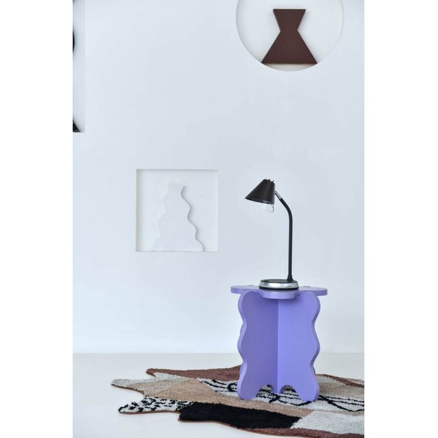 LED Prigušiva stona lampa sa bežičnim punjenjem FINCH LED/9W/12/230V sivo/sjajni krom