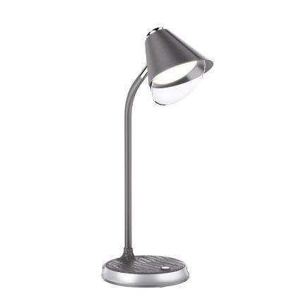 LED Prigušiva stona lampa sa bežičnim punjenjem FINCH LED/9W/12/230V sivo/sjajni krom