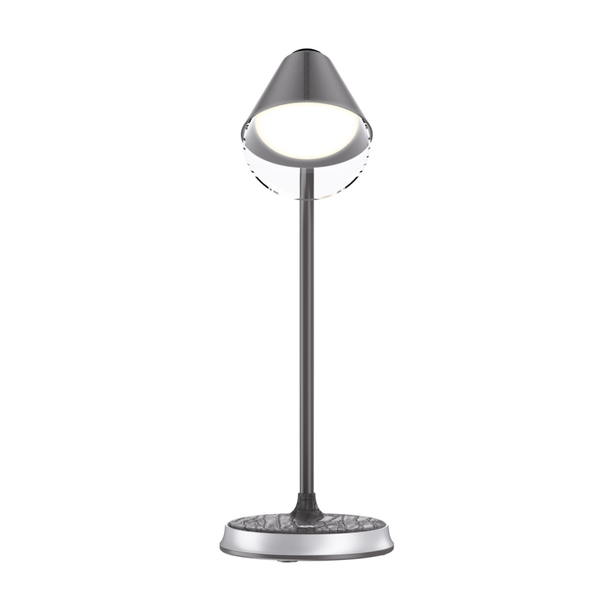LED Prigušiva stona lampa sa bežičnim punjenjem FINCH LED/9W/12/230V sivo/sjajni krom