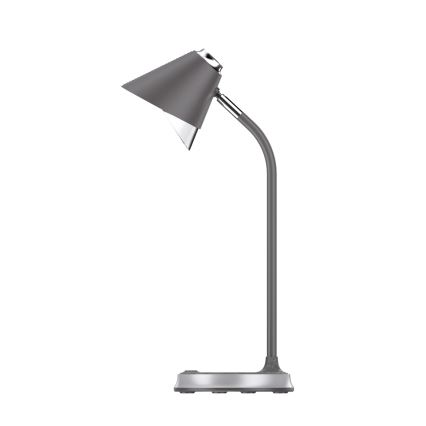 LED Prigušiva stona lampa sa bežičnim punjenjem FINCH LED/9W/12/230V sivo/sjajni krom