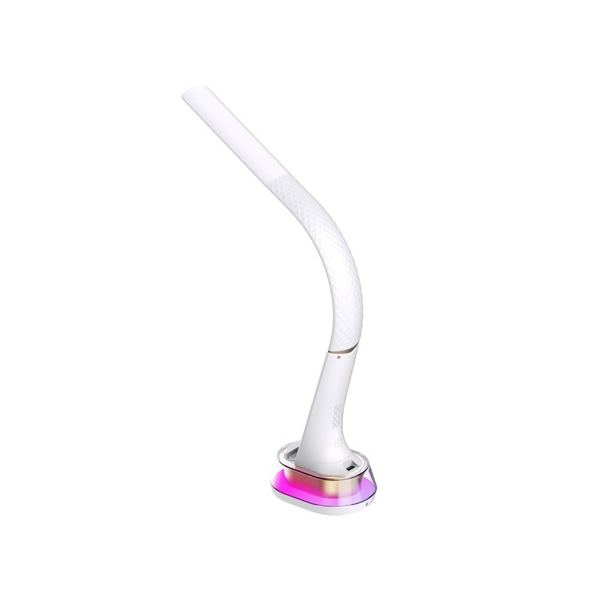 LED RGB Prigušiva stona lampa sa bežičnim punjenjem CORELLA LED/7W/12/230V bela