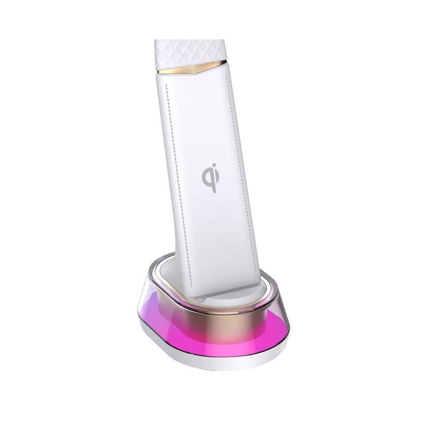 LED RGB Prigušiva stona lampa sa bežičnim punjenjem CORELLA LED/7W/12/230V bela