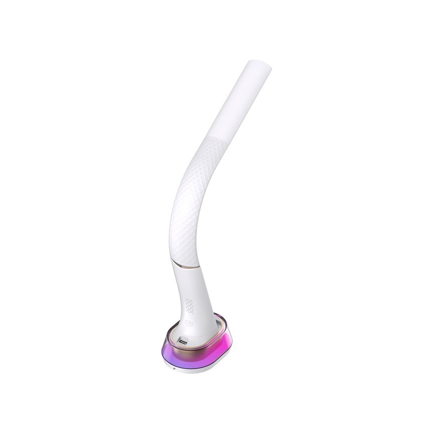 LED RGB Prigušiva stona lampa sa bežičnim punjenjem CORELLA LED/7W/12/230V bela