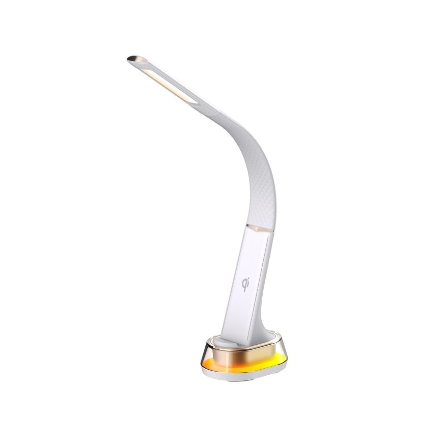 LED RGB Prigušiva stona lampa sa bežičnim punjenjem CORELLA LED/7W/12/230V bela