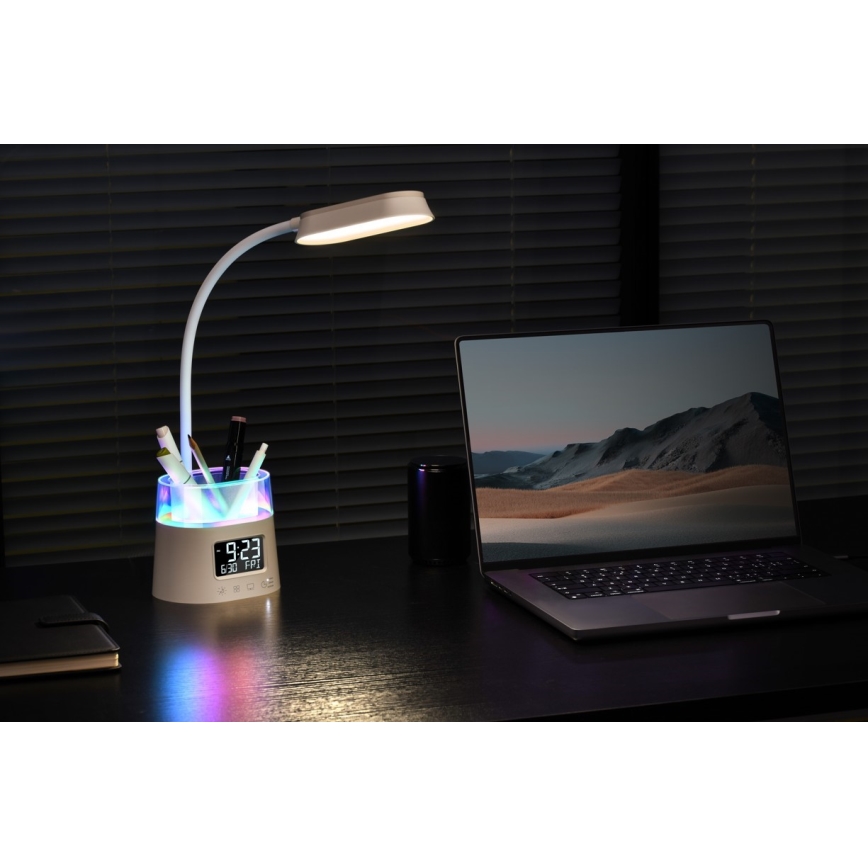 LED RGBW Prigušiva stona lampa sa držačem za olovke FALCON LED/10W/5V