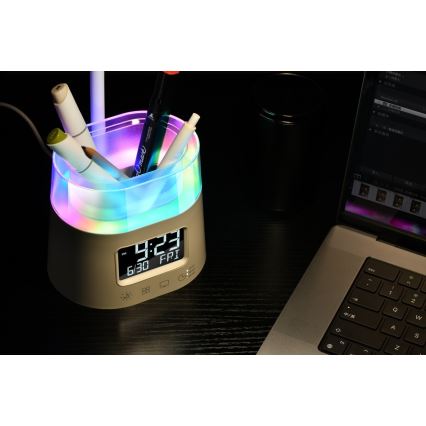 LED RGBW Prigušiva stona lampa sa držačem za olovke FALCON LED/10W/5V