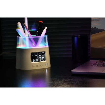 LED RGBW Prigušiva stona lampa sa držačem za olovke FALCON LED/10W/5V