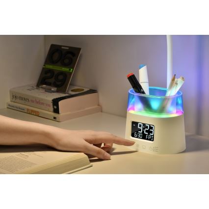 LED RGBW Prigušiva stona lampa sa držačem za olovke FALCON LED/10W/5V