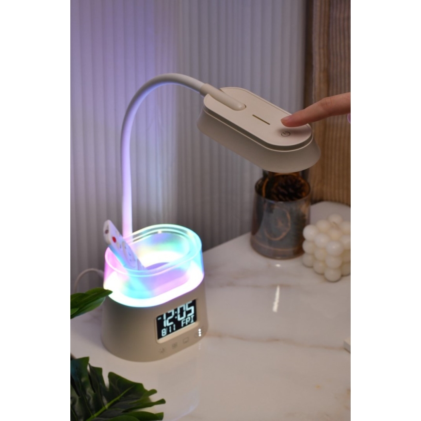 LED RGBW Prigušiva stona lampa sa držačem za olovke FALCON LED/10W/5V
