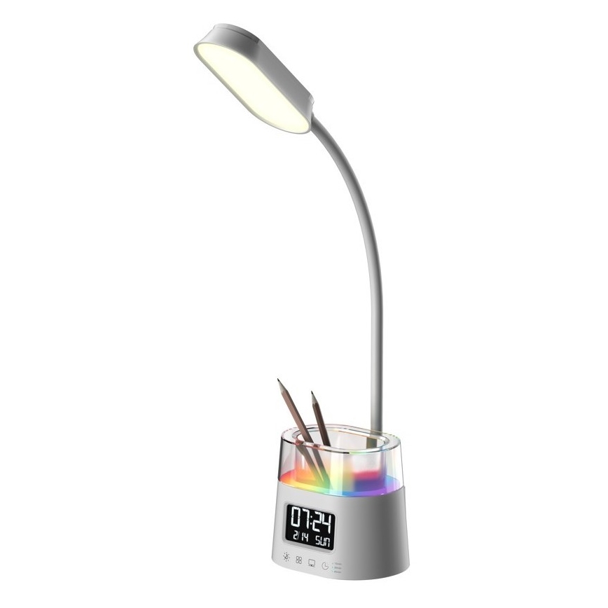 LED RGBW Prigušiva stona lampa sa držačem za olovke FALCON LED/10W/5V