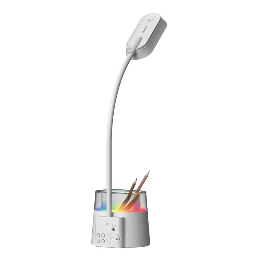 LED RGBW Prigušiva stona lampa sa držačem za olovke FALCON LED/10W/5V