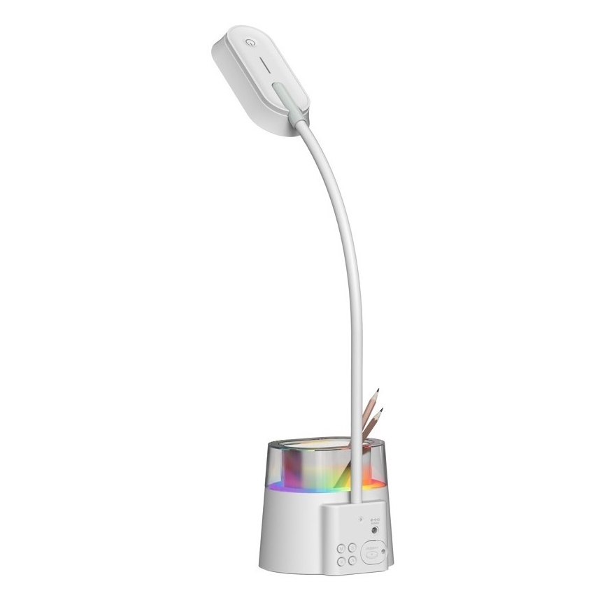 LED RGBW Prigušiva stona lampa sa držačem za olovke FALCON LED/10W/5V