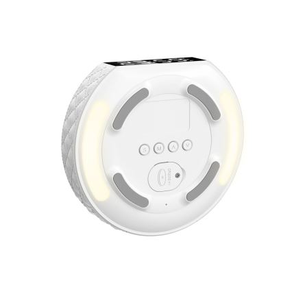 budilnik sa LCD ekranom i bežičnim Qi punjačem 27W/9V 220 mAh bela