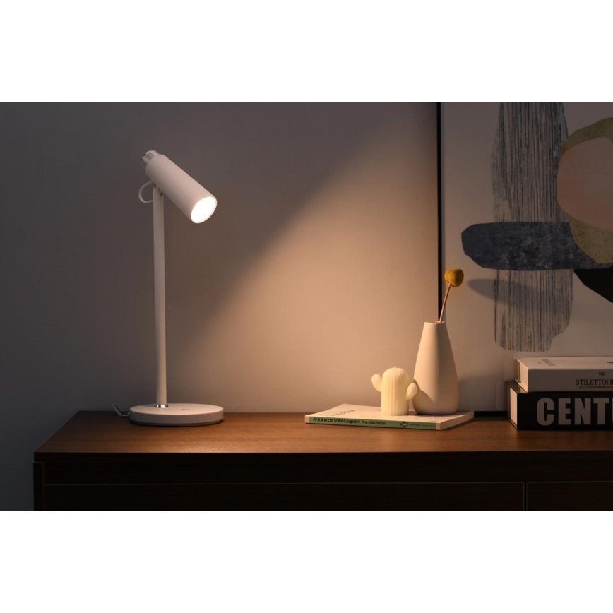 LED Prigušiva stona lampa sa bežičnim Qi punjenjem TIT LED/12W/230V bela