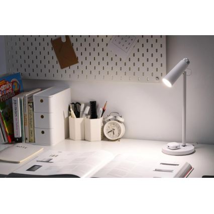 LED Prigušiva stona lampa sa bežičnim Qi punjenjem TIT LED/12W/230V bela
