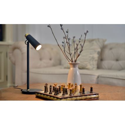 LED Prigušiva stona lampa sa bežičnim Qi punjenjem TIT LED/12W/230V crno