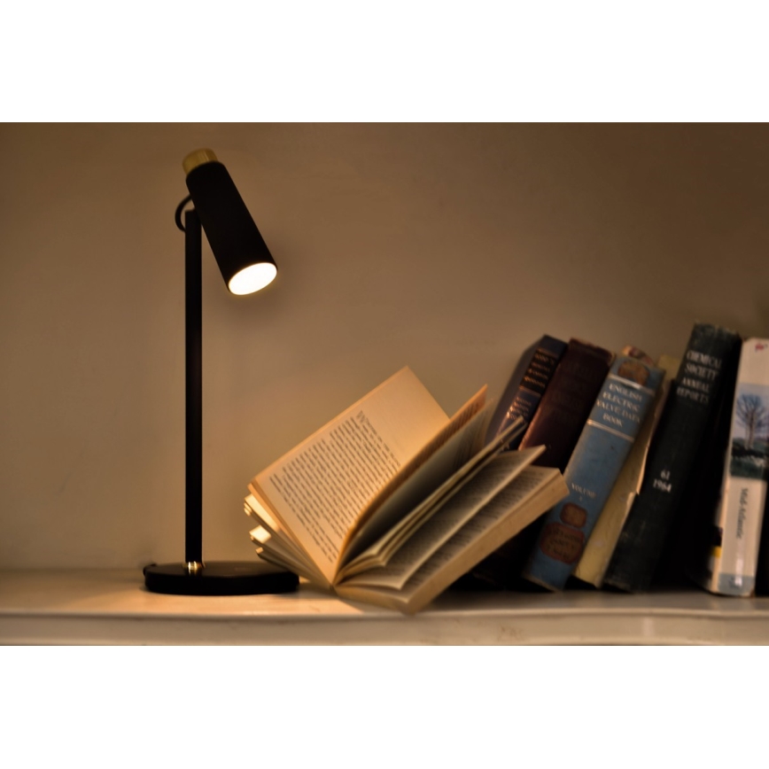 LED Prigušiva stona lampa sa bežičnim Qi punjenjem TIT LED/12W/230V crno