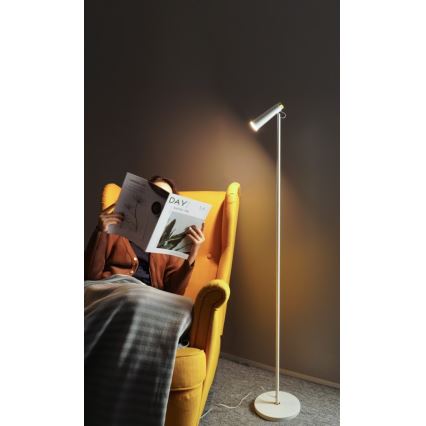 LED Prigušiva podna lampa TIT LED/6W/230V bela