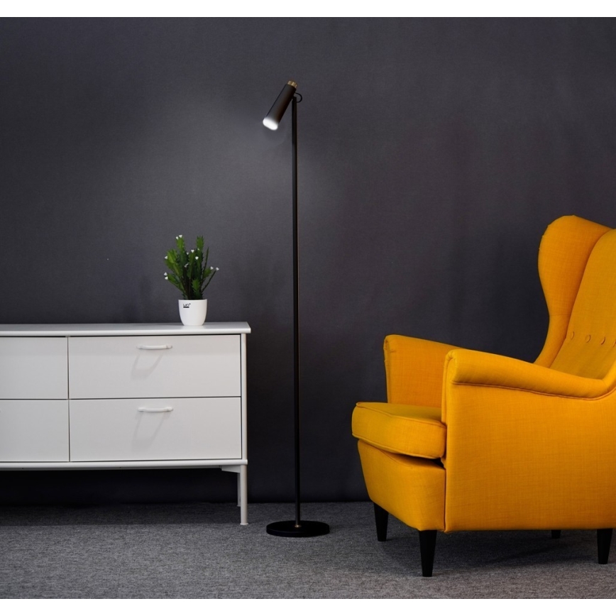 LED Prigušiva podna lampa TIT LED/6W/230V crno