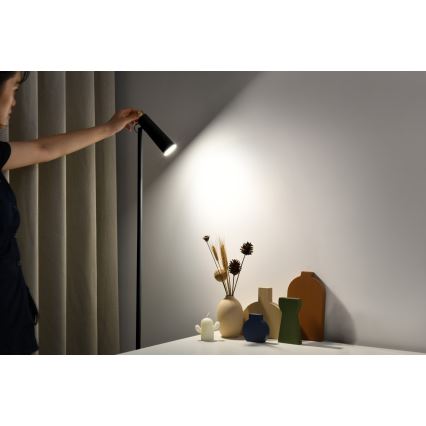 LED Prigušiva podna lampa TIT LED/6W/230V crno