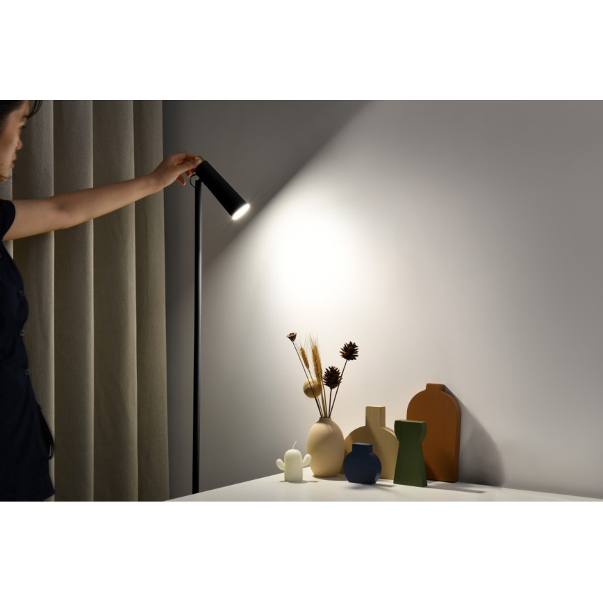 LED Prigušiva podna lampa TIT LED/6W/230V crno