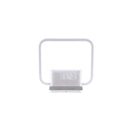 LED Prigušiva stona lampa sa budilicom i Qi punjenjem LED/18W/230V bela