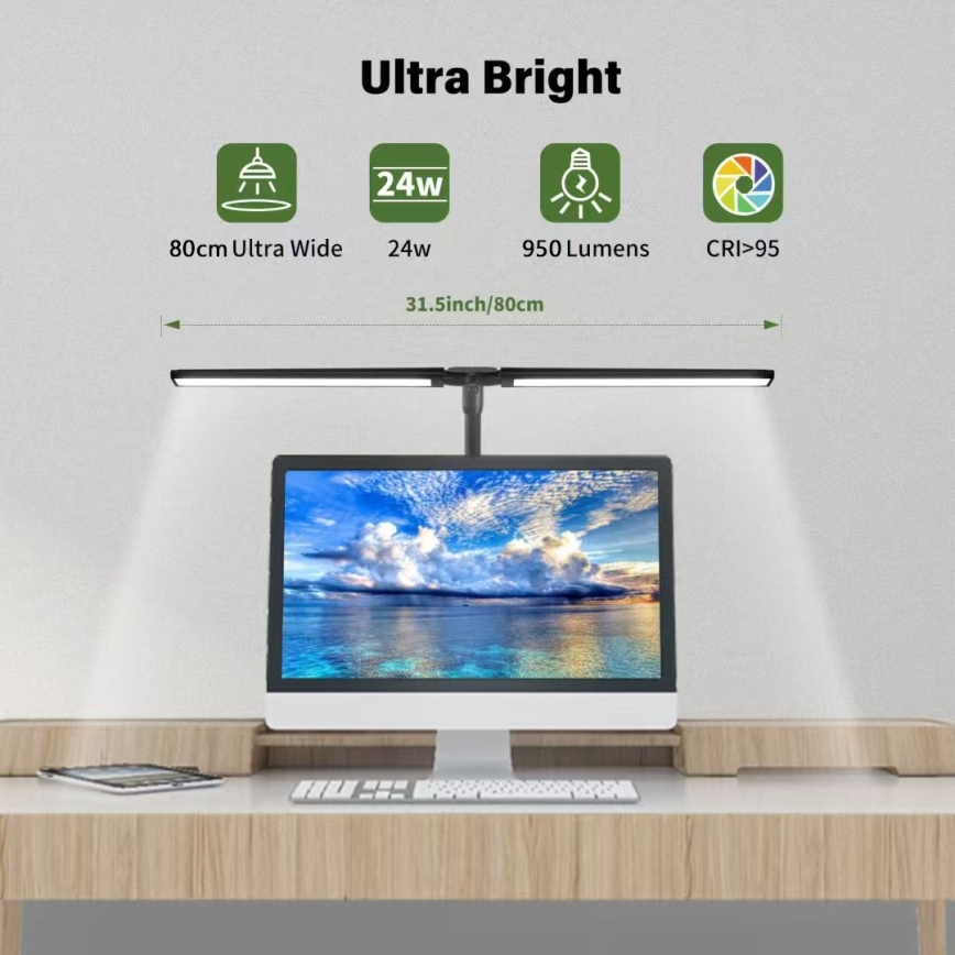 LED Fleksibilno prigušivo osvetljenje za monitor OFFICE LED/24W/230V 2700-6300K CRI 95