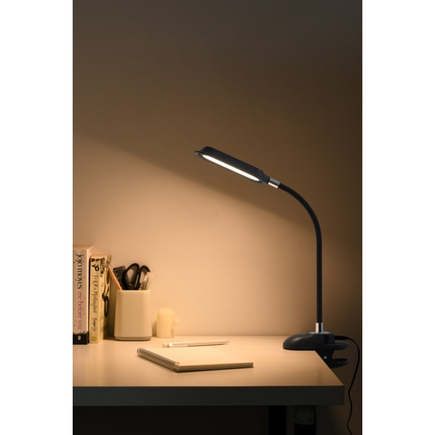 LED+CCT prigušiva stona lampa sa klipom CLIP LED/7,5W/230V 3000/4200/5000K crna