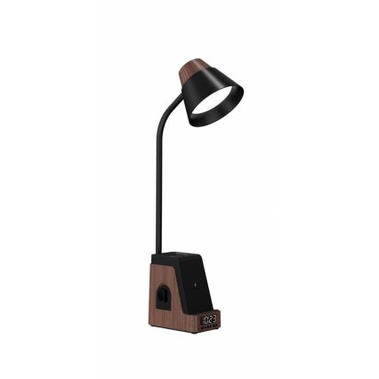 LED+CCT stona lampa, prigušiva, sa bežičnim QI punjenjem IDEAL LED/8W/230V 2700/4000/5000K braon