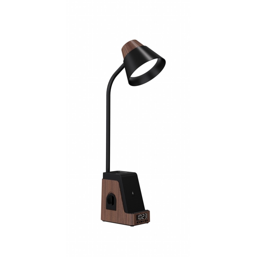 LED+CCT stona lampa, prigušiva, sa bežičnim QI punjenjem IDEAL LED/8W/230V 2700/4000/5000K braon