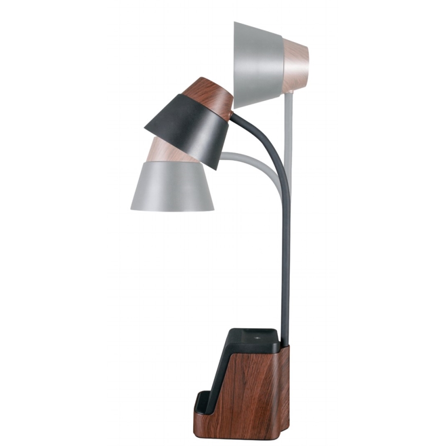 LED+CCT stona lampa, prigušiva, sa bežičnim QI punjenjem IDEAL LED/8W/230V 2700/4000/5000K braon