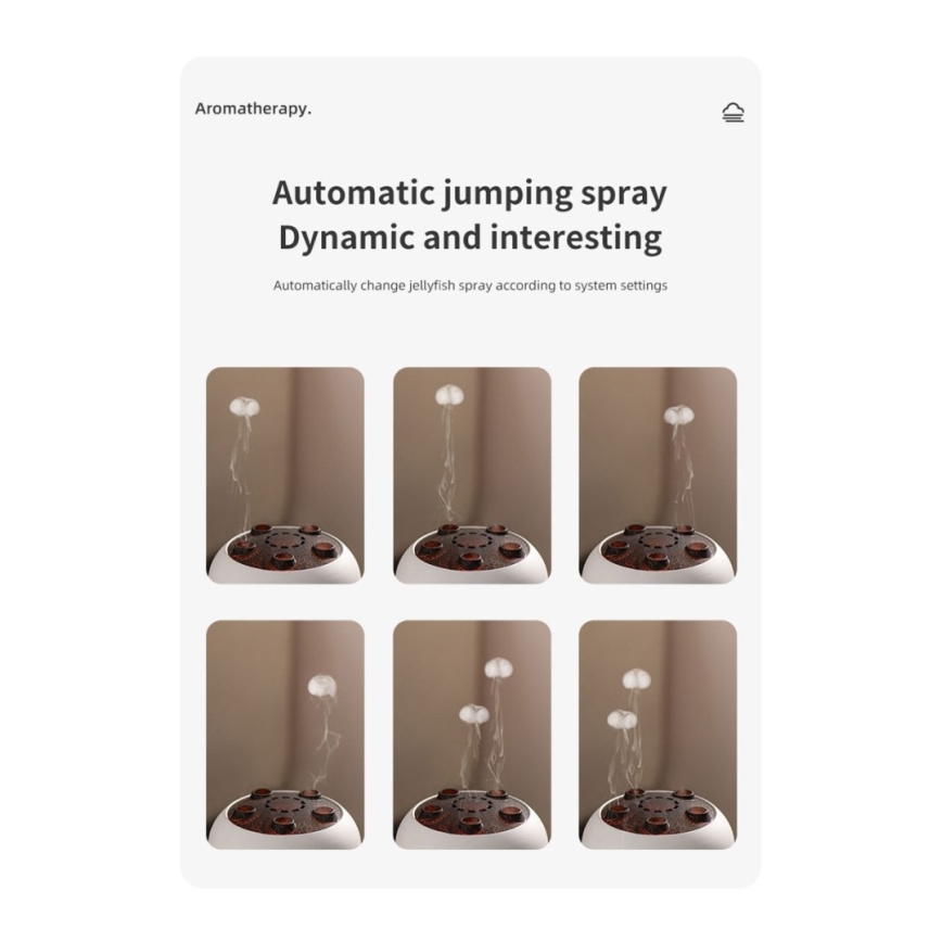 Immax 09104L - Aroma difuzer i ovlaživač vazduha JELLYFISH LED/11W/5V