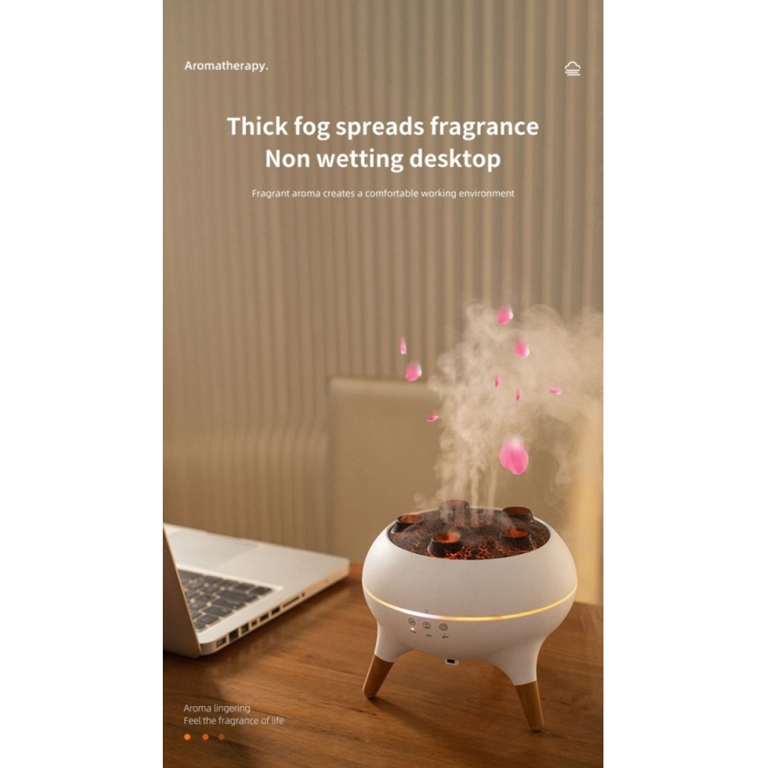 Immax 09104L - Aroma difuzer i ovlaživač vazduha JELLYFISH LED/11W/5V