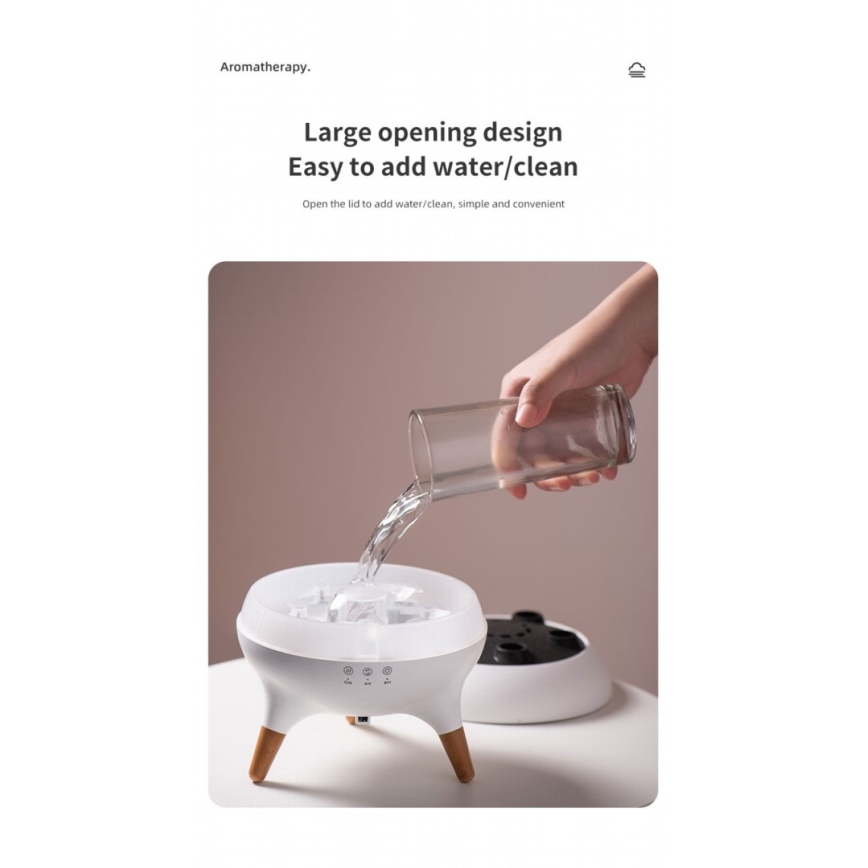 Immax 09104L - Aroma difuzer i ovlaživač vazduha JELLYFISH LED/11W/5V