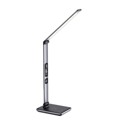 Prigušiva LED stona lampa LED/8,5W/230V sa bežičnim punjenjem, srebrna