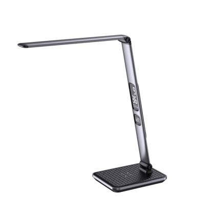 Prigušiva LED stona lampa LED/8,5W/230V sa bežičnim punjenjem, srebrna