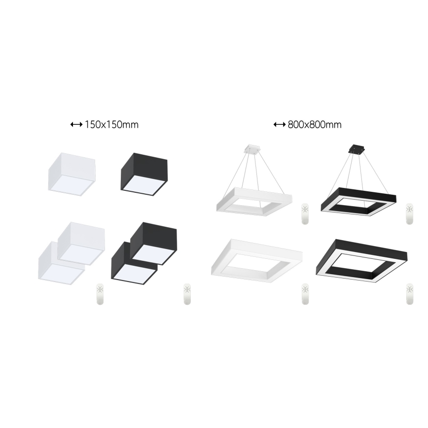 Immax NEO 07074-60 - LED Prigušiva plafonjera CANTO LED/34W/230V crno Tuya + Daljinski upravljač