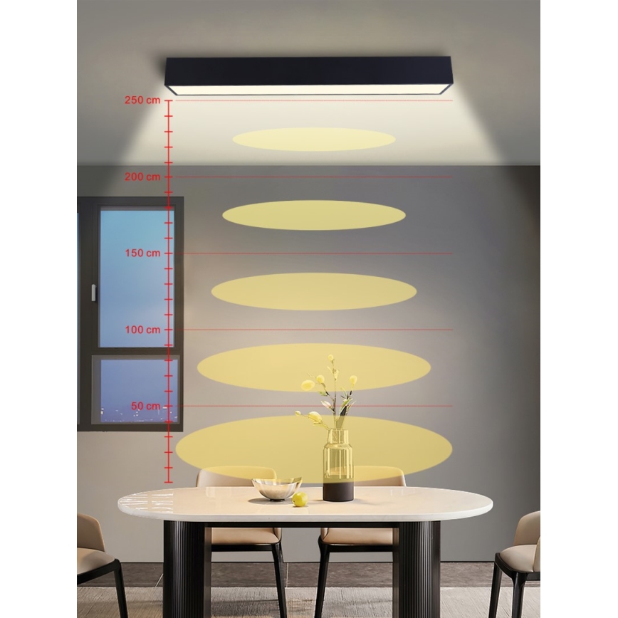 Immax NEO 07074-90 - LED Prigušiva plafonjera CANTO LED/50W/230V crno Tuya + Daljinski upravljač