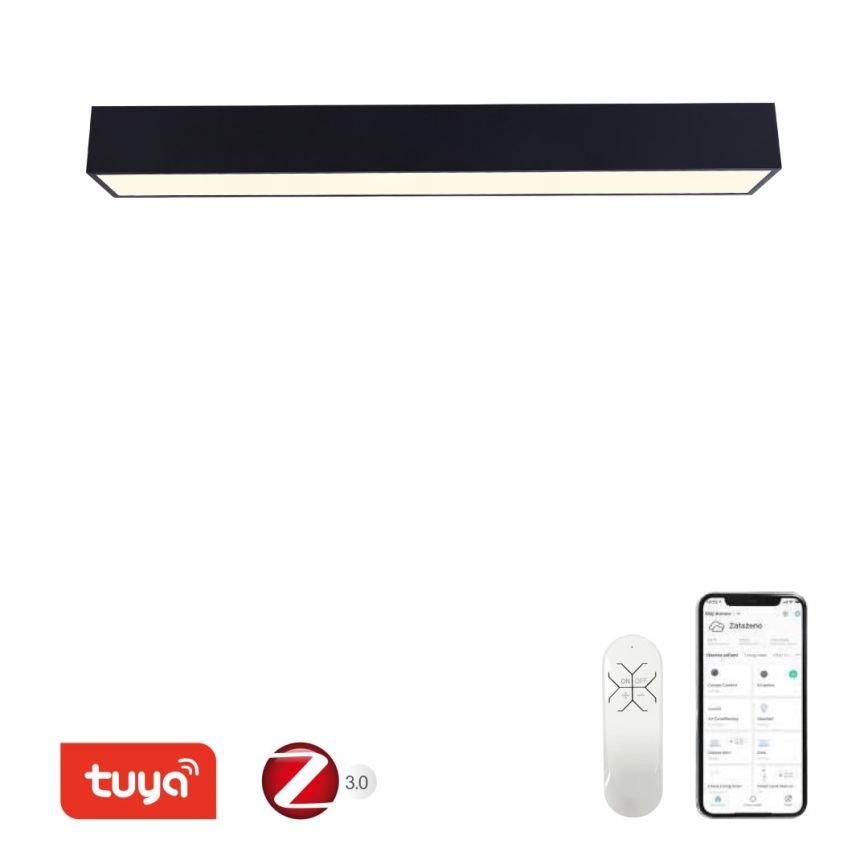 Immax NEO 07074-90 - LED Prigušiva plafonjera CANTO LED/50W/230V crno Tuya + Daljinski upravljač
