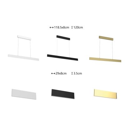 Immax NEO 07086L - LED prigušiva zidna svetiljka LISTON LED/8W/230V crna Tuya + daljinski upravljač