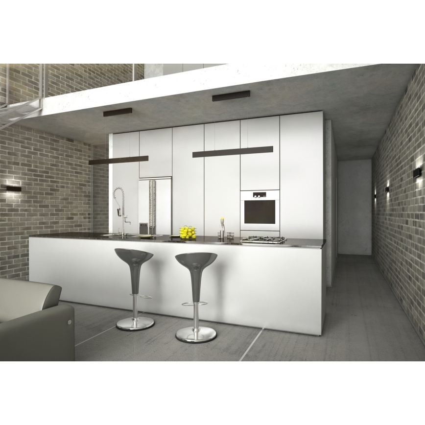Immax NEO 07086L - LED prigušiva zidna svetiljka LISTON LED/8W/230V crna Tuya + daljinski upravljač