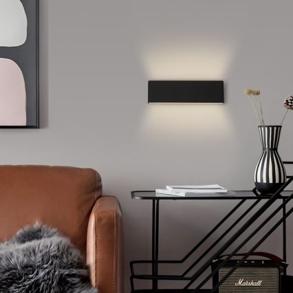 Immax NEO 07086L - LED prigušiva zidna svetiljka LISTON LED/8W/230V crna Tuya + daljinski upravljač