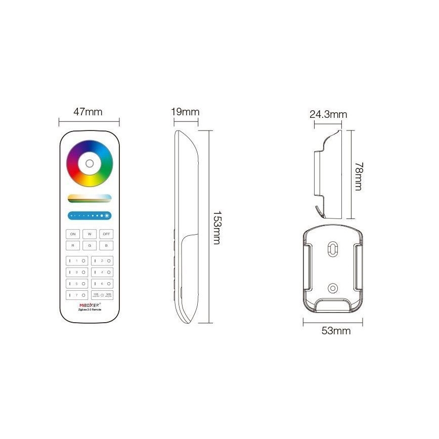 Immax NEO 07087-3 - Univerzalni Daljinski upravljač RGB+CCT MiBOXER Tuya