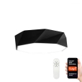 Immax NEO 07130-B40 - LED SMART prigušiva plafonska lampa DIAMANTE crna LED/31W/230V + daljinski upravljač 40cm Tuya ZigBee
