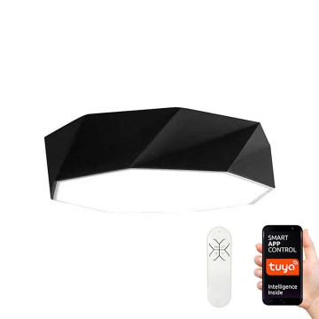Immax NEO 07130-B60 - LED SMART prigušiva plafonska lampa DIAMANTE crna LED/43W/230V + daljinski upravljač 60cm Tuya ZigBee