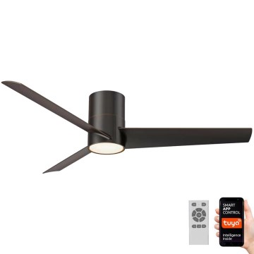 Immax NEO 07135-B - LED Prigušivi plafonski ventilator FRESH LED/18W/230V Wi-Fi Tuya crno + Daljinski upravljač