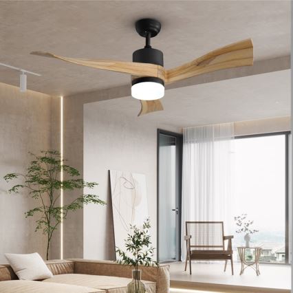 Immax NEO 07136-B - LED Prigušivi plafonski ventilator SOFISTICADO LED/18W/230V hrast Wi-Fi Tuya + Daljinski upravljač